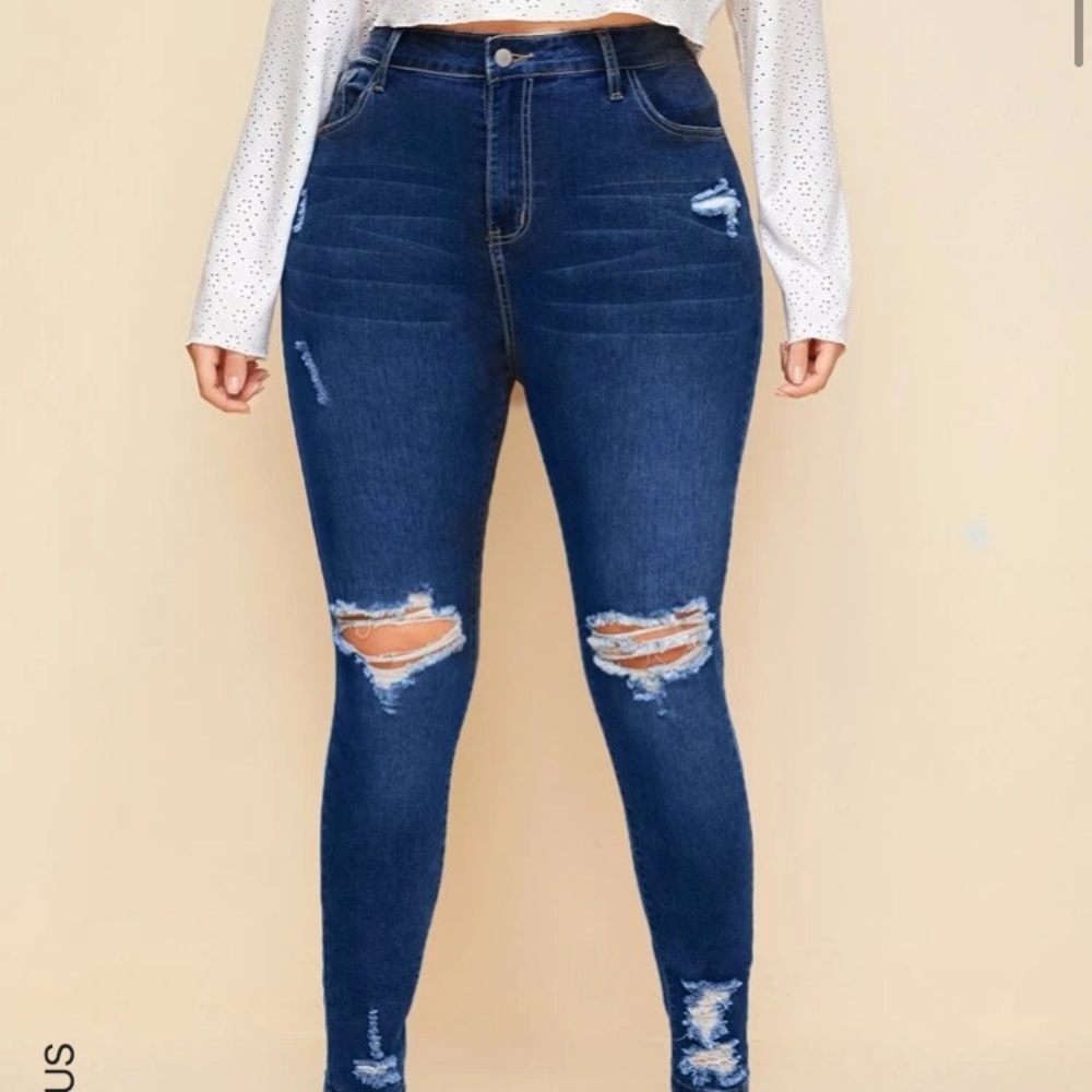 SHEIN Skinny Jeans with holes